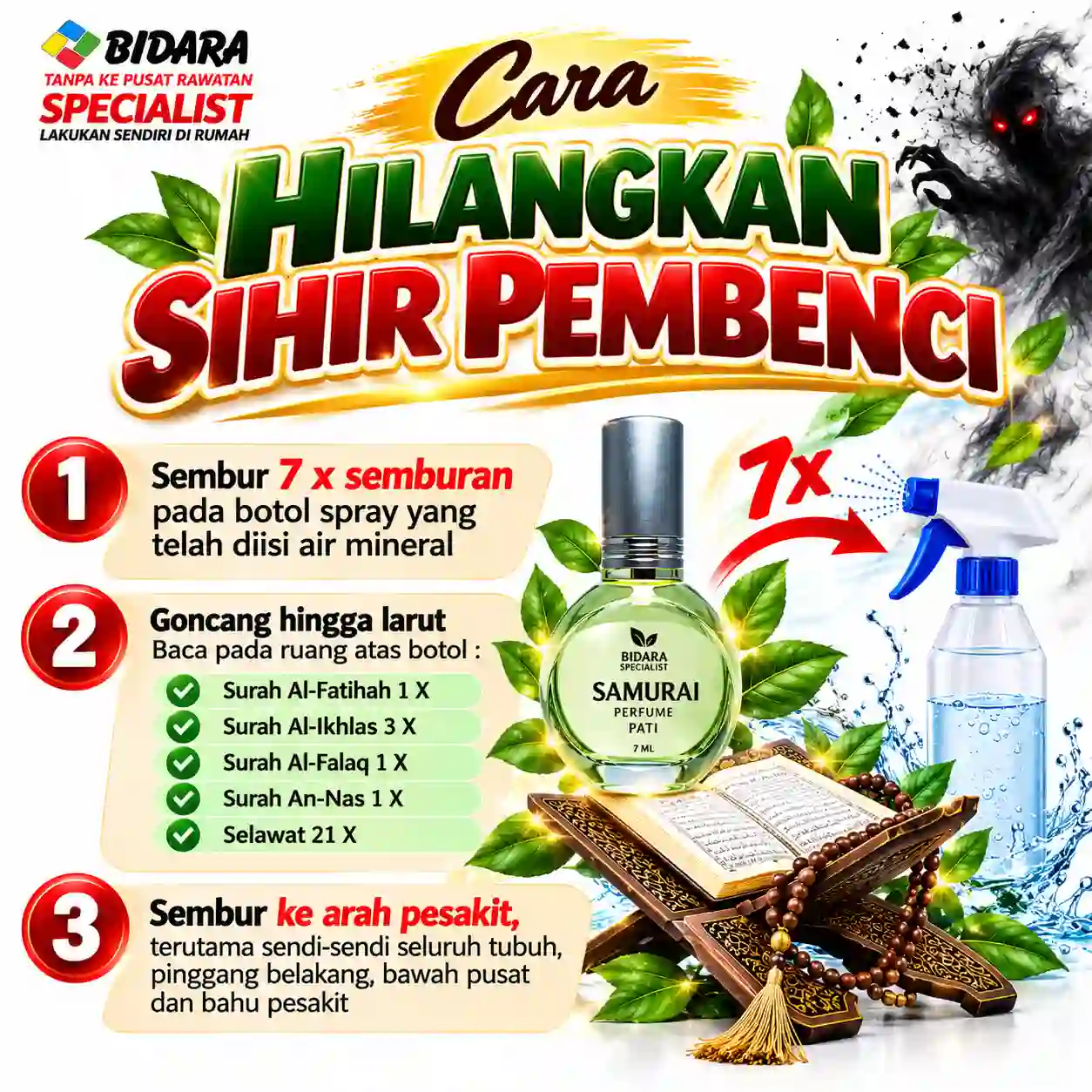 cara hilangkan sihir pembenci
