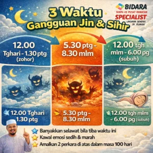 3 waktu gangguan jin