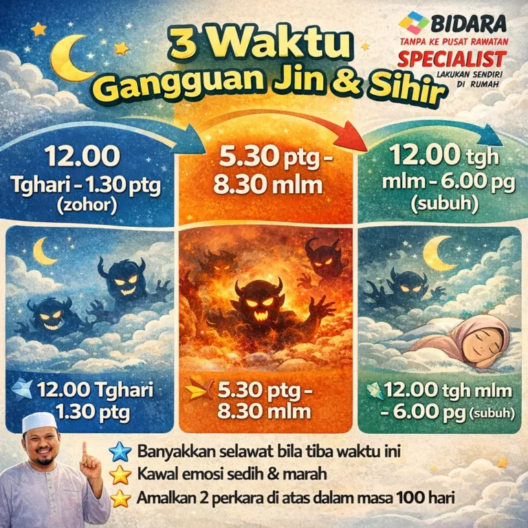 3 waktu gangguan jin