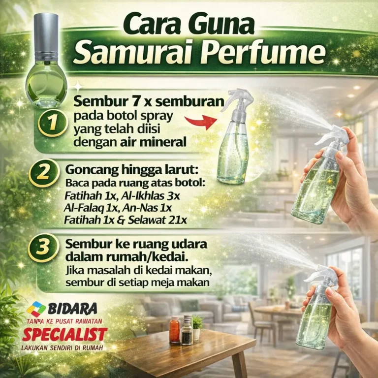 cara guna samurai perfume