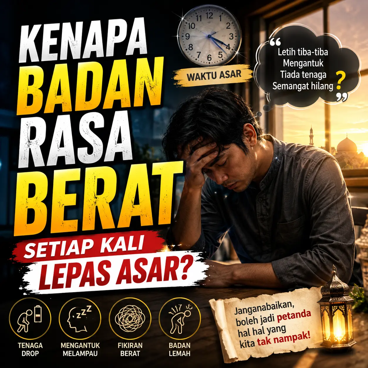 Badan Rasa Berat Setiap Kali Lepas Asar